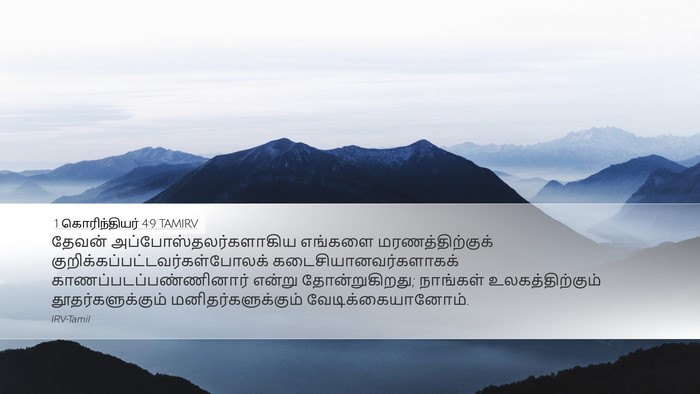 1 கொரிந்தியர் 4:9 TAMIRV Bible Verse Image