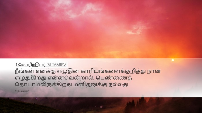 1 கொரிந்தியர் 7:1 TAMIRV Bible Verse Image
