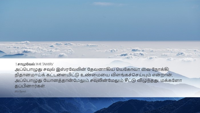 1 சாமுவேல் 14:41 TAMIRV Bible Verse Image