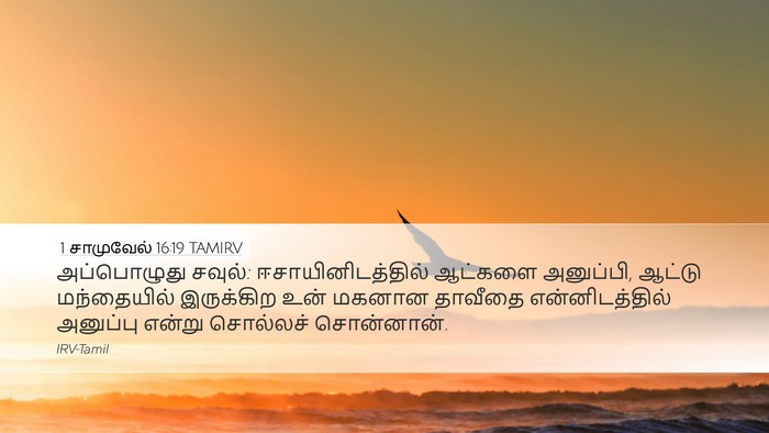 1 சாமுவேல் 16:19 TAMIRV Bible Verse Image