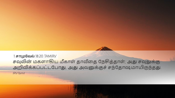 1 சாமுவேல் 18:20 TAMIRV Bible Verse Image