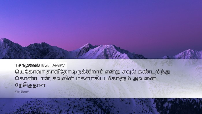 1 சாமுவேல் 18:28 TAMIRV Bible Verse Image