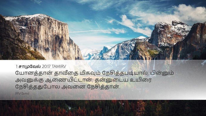 1 சாமுவேல் 20:17 TAMIRV Bible Verse Image