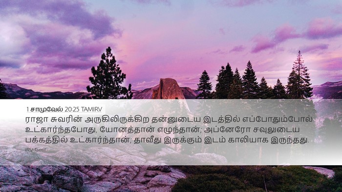 1 சாமுவேல் 20:25 TAMIRV Bible Verse Image
