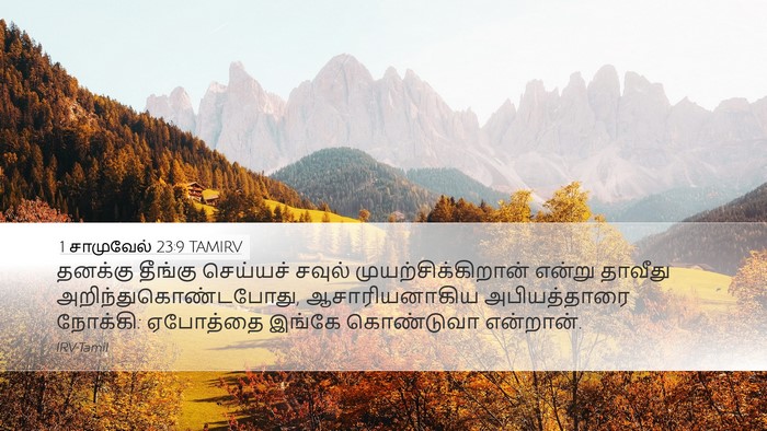 1 சாமுவேல் 23:9 TAMIRV Bible Verse Image