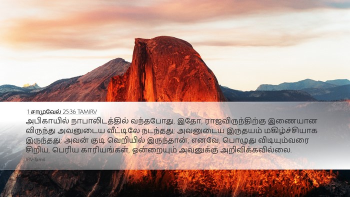 1 சாமுவேல் 25:36 TAMIRV Bible Verse Image