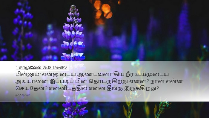 1 சாமுவேல் 26:18 TAMIRV Bible Verse Image