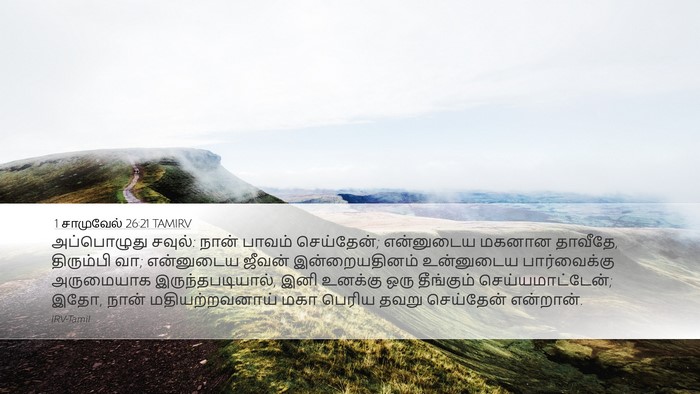 1 சாமுவேல் 26:21 TAMIRV Bible Verse Image