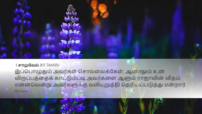 1 சாமுவேல் 8:9 TAMIRV Bible Verse Image
