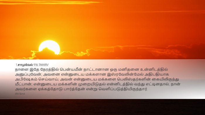 1 சாமுவேல் 9:16 TAMIRV Desktop Wallpaper - நாளை இதே - Desktop Bible Verse Wallpaper