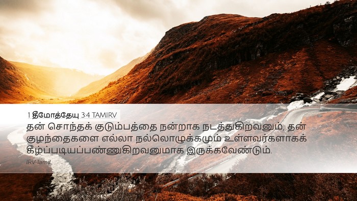 1 தீமோத்தேயு 3:4 TAMIRV Bible Verse Image