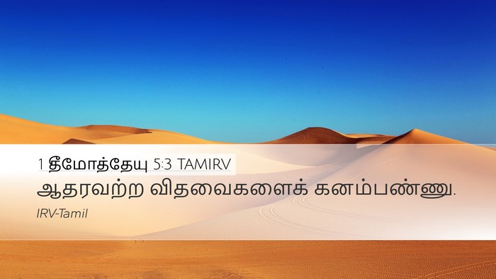 1 தீமோத்தேயு 5:3 TAMIRV Desktop Wallpaper - ஆதரவற்ற - Desktop Bible Verse Wallpaper