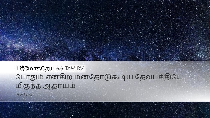 1 தீமோத்தேயு 6:6 TAMIRV Bible Verse Image