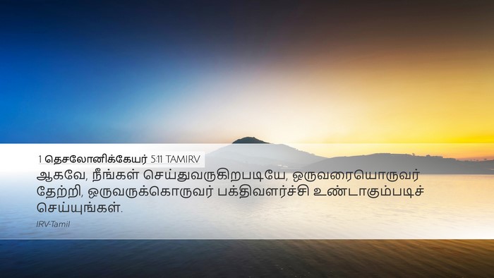 1 தெசலோனிக்கேயர் 5:11 TAMIRV Bible Verse Image