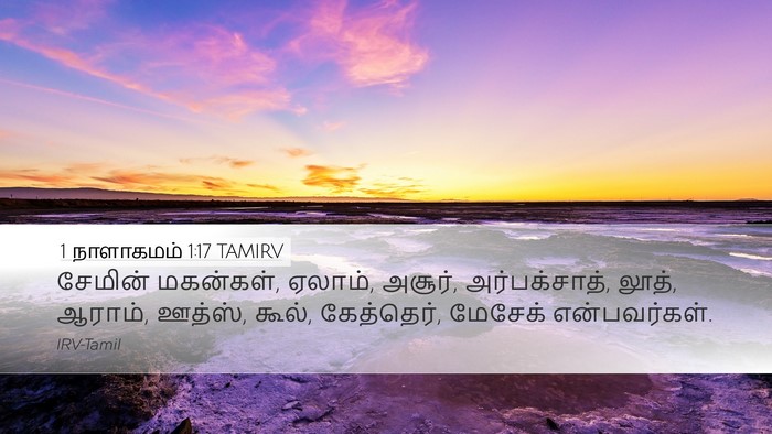 1 நாளாகமம் 1:17 TAMIRV Bible Verse Image