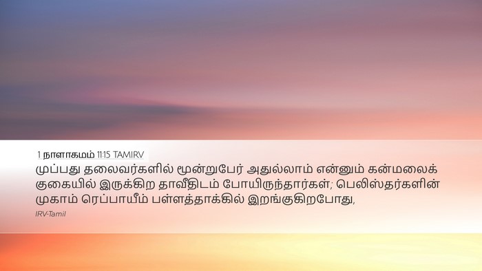 1 நாளாகமம் 11:15 TAMIRV Bible Verse Image