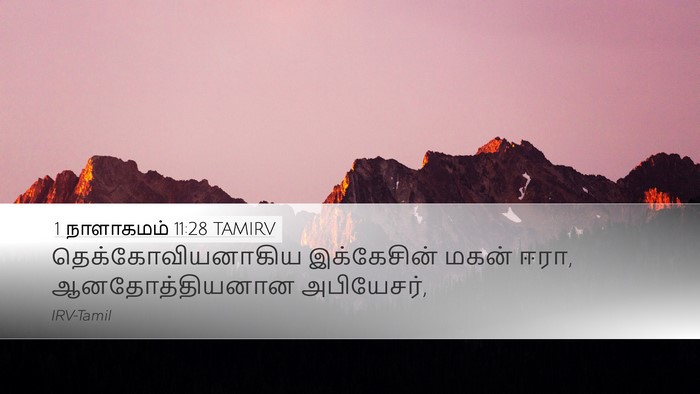 1 நாளாகமம் 11:28 TAMIRV Bible Verse Image