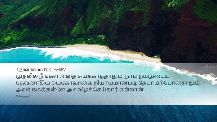 1 நாளாகமம் 15:13 TAMIRV Bible Verse Image