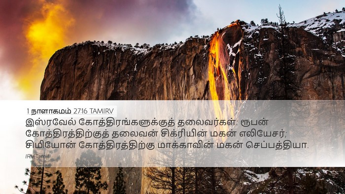 1 நாளாகமம் 27:16 TAMIRV Bible Verse Image