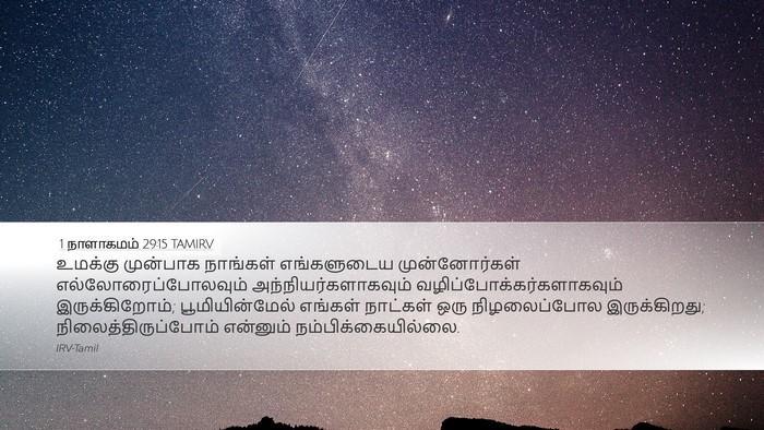 1 நாளாகமம் 29:15 TAMIRV Bible Verse Image