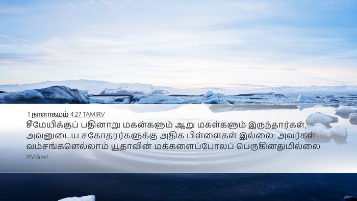 1 நாளாகமம் 4:27 TAMIRV Bible Verse Image