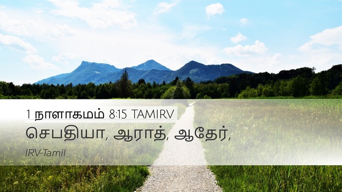 1 நாளாகமம் 8:15 TAMIRV Desktop Wallpaper - செபதியா, ஆராத், - Desktop Bible Verse Wallpaper
