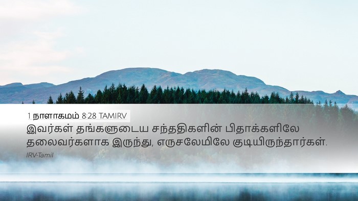 1 நாளாகமம் 8:28 TAMIRV Desktop Wallpaper - இவர்கள் தங்களுடைய - Desktop Bible Verse Wallpaper