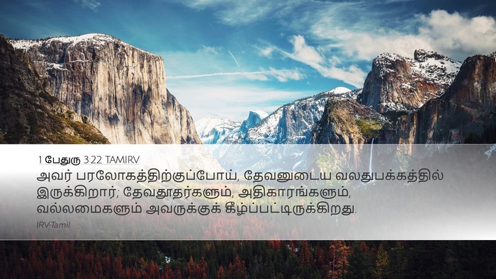 1 பேதுரு 3:22 TAMIRV Bible Verse Image