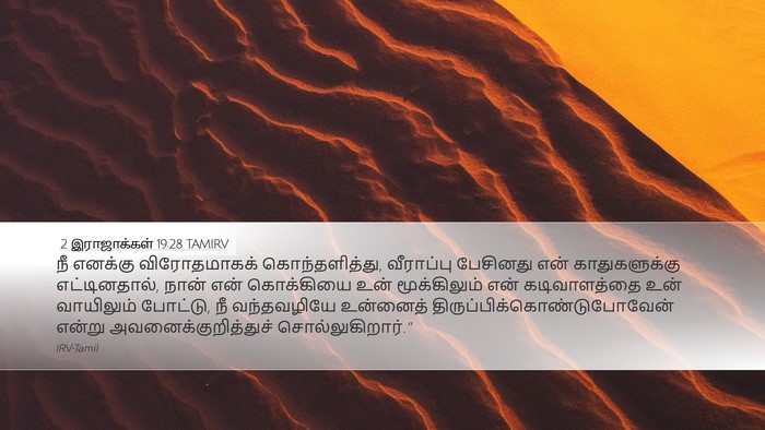 2 இராஜாக்கள் 19:28 TAMIRV Bible Verse Image