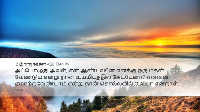 2 இராஜாக்கள் 4:28 TAMIRV Bible Verse Image