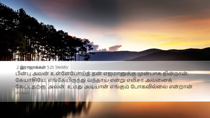 2 இராஜாக்கள் 5:25 TAMIRV Bible Verse Image