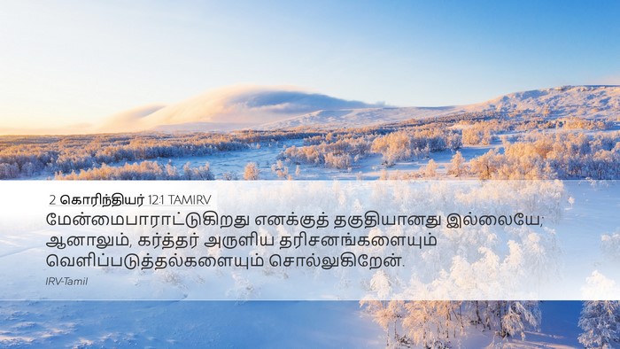 2 கொரிந்தியர் 12:1 TAMIRV Bible Verse Image