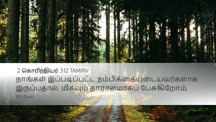 2 கொரிந்தியர் 3:12 TAMIRV Bible Verse Image
