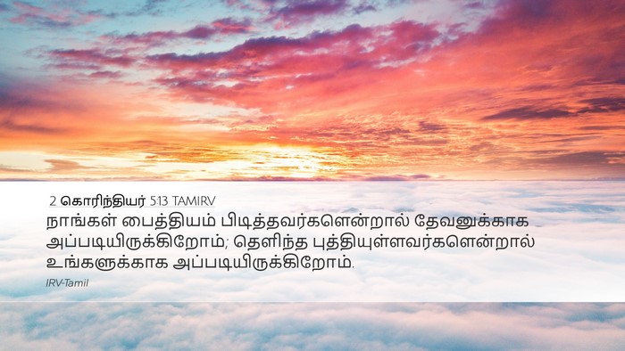 2 கொரிந்தியர் 5:13 TAMIRV Bible Verse Image