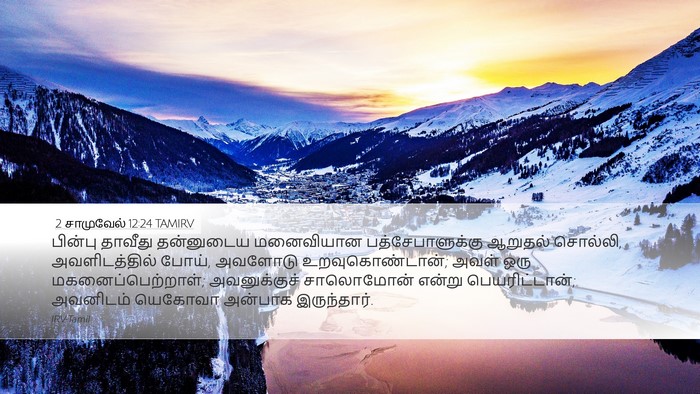 2 சாமுவேல் 12:24 TAMIRV Desktop Wallpaper - பின்பு தாவீது - Desktop Bible Verse Wallpaper