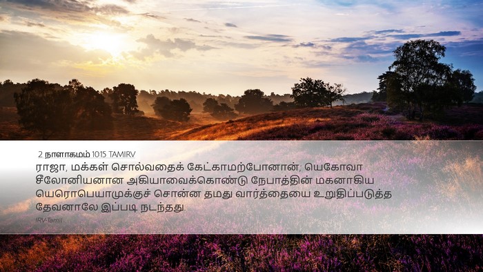 2 நாளாகமம் 10:15 TAMIRV Bible Verse Image