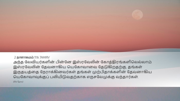 2 நாளாகமம் 11:16 TAMIRV Bible Verse Image