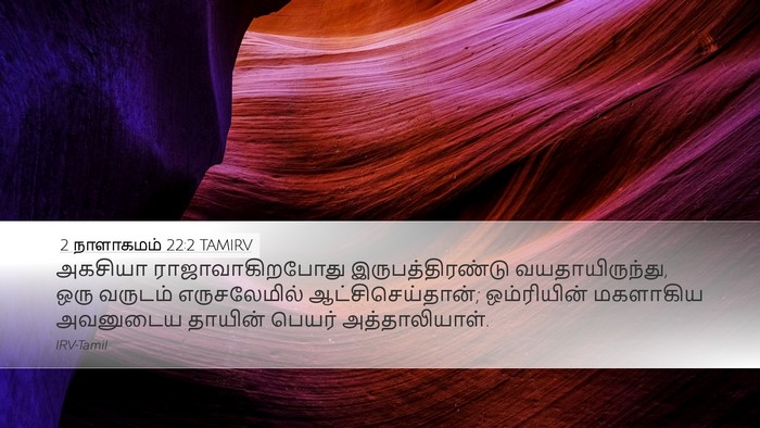 2 நாளாகமம் 22:2 TAMIRV Bible Verse Image