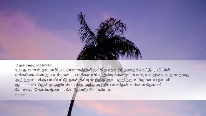 2 நாளாகமம் 6:33 TAMIRV Bible Verse Image
