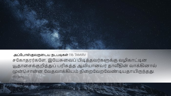 அப்போஸ்தலருடைய நடபடிகள் 1:16 TAMIRV Bible Verse Image