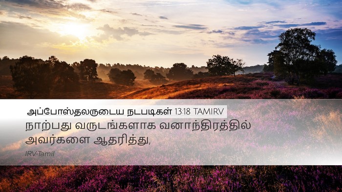 அப்போஸ்தலருடைய நடபடிகள் 13:18 TAMIRV Bible Verse Image