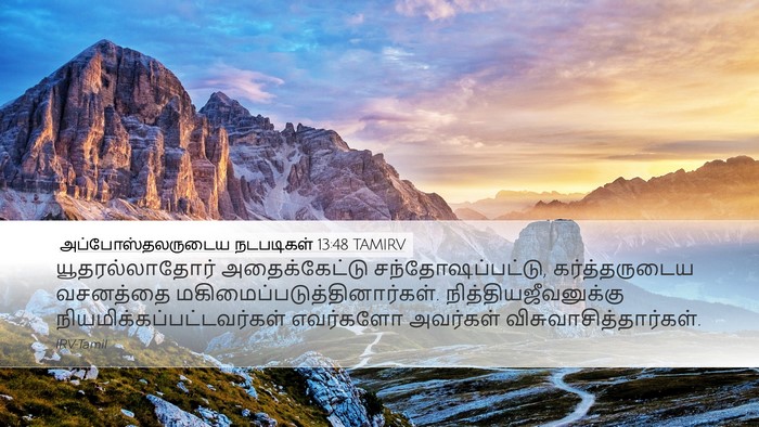 அப்போஸ்தலருடைய நடபடிகள் 13:48 TAMIRV Bible Verse Image