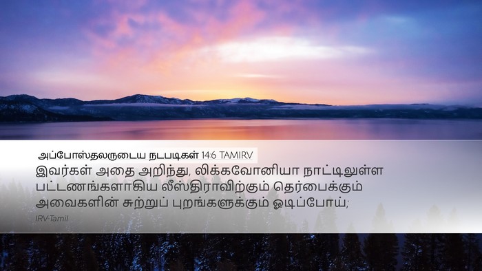 அப்போஸ்தலருடைய நடபடிகள் 14:6 TAMIRV Bible Verse Image