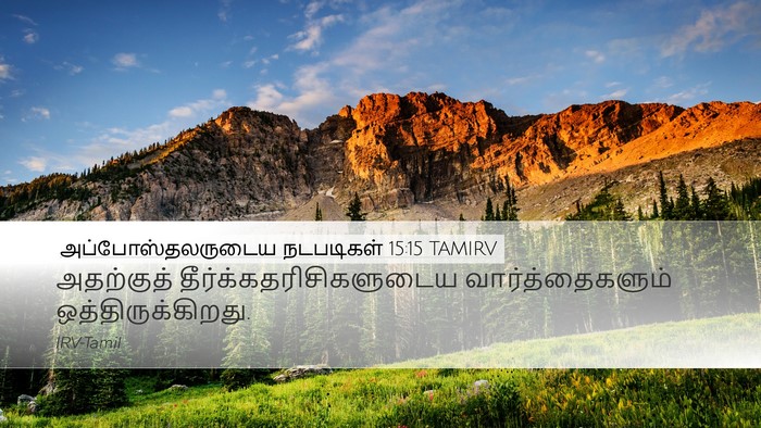அப்போஸ்தலருடைய நடபடிகள் 15:15 TAMIRV Bible Verse Image
