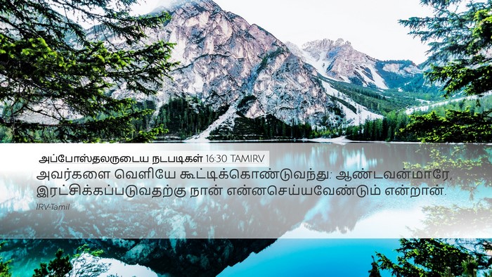 அப்போஸ்தலருடைய நடபடிகள் 16:30 TAMIRV Bible Verse Image