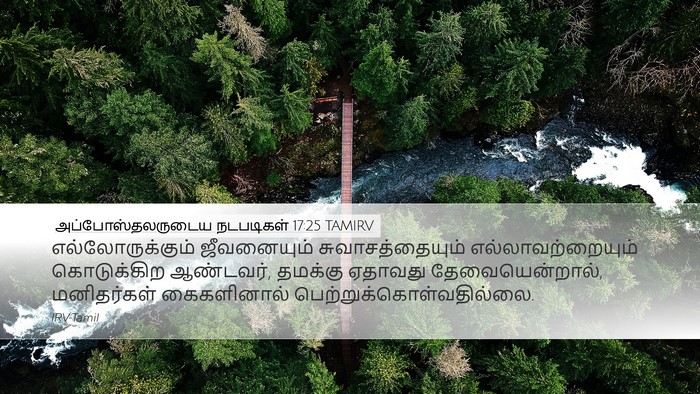 அப்போஸ்தலருடைய நடபடிகள் 17:25 TAMIRV Bible Verse Image