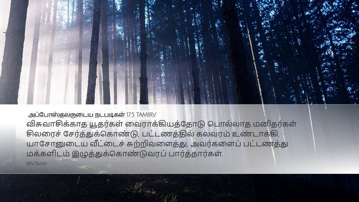 அப்போஸ்தலருடைய நடபடிகள் 17:5 TAMIRV Bible Verse Image
