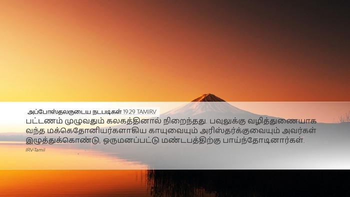 அப்போஸ்தலருடைய நடபடிகள் 19:29 TAMIRV Bible Verse Image