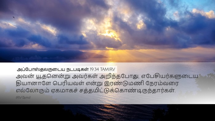 அப்போஸ்தலருடைய நடபடிகள் 19:34 TAMIRV Bible Verse Image
