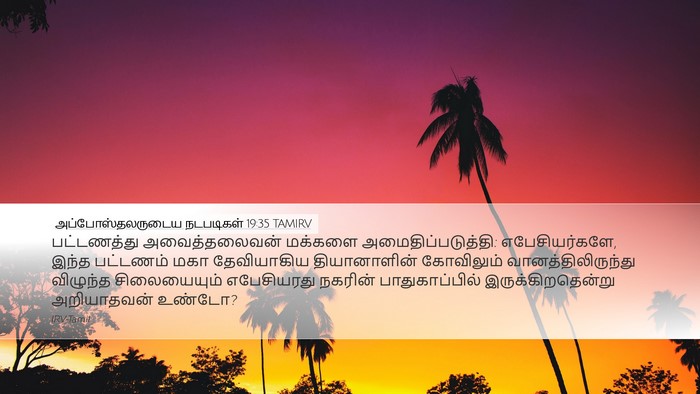 அப்போஸ்தலருடைய நடபடிகள் 19:35 TAMIRV Bible Verse Image